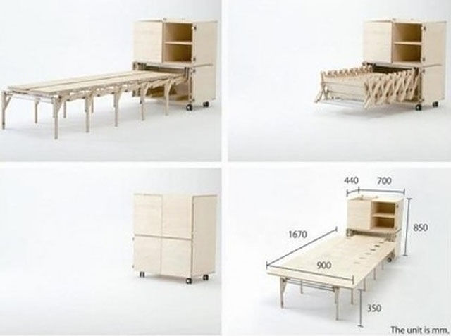 Des meubles incroyables (Une table escamotable)