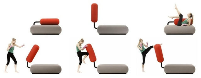 Des meubles incroyables (Un sac de boxe / canap)