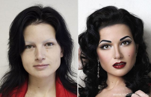 Filles russes avant après maquillage - 14