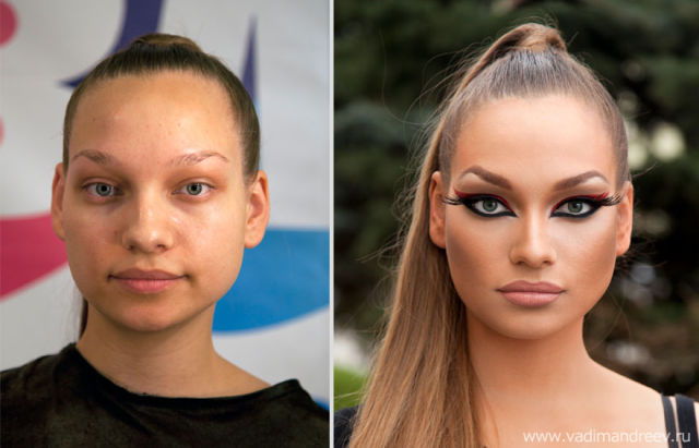 Filles russes avant après maquillage - 4