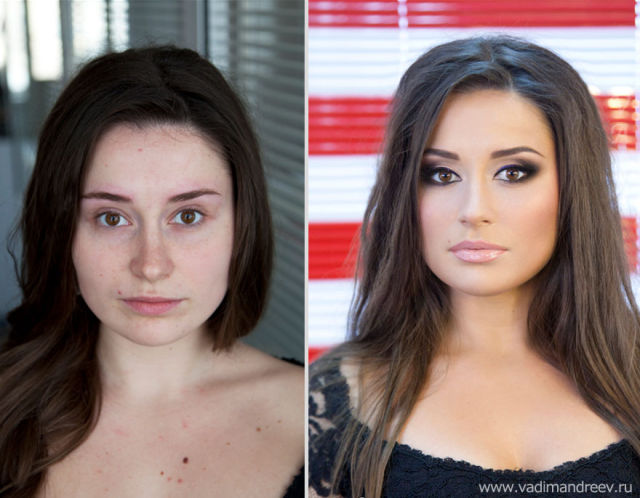 Filles russes avant après maquillage - 6