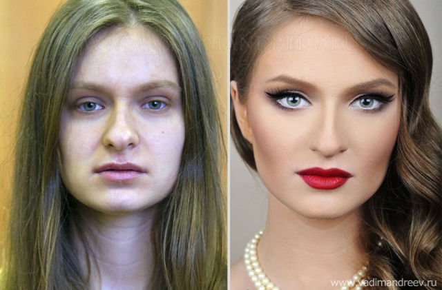 Filles russes avant après maquillage - 8