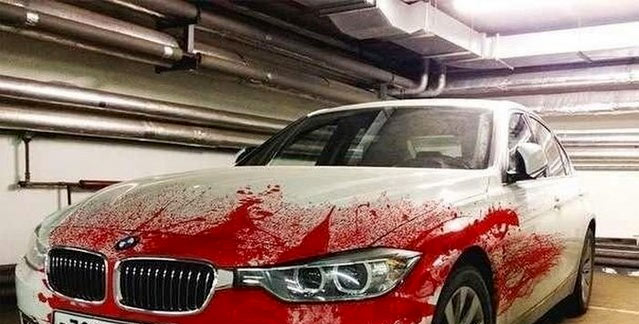 Une décoration originale pour cette BMW