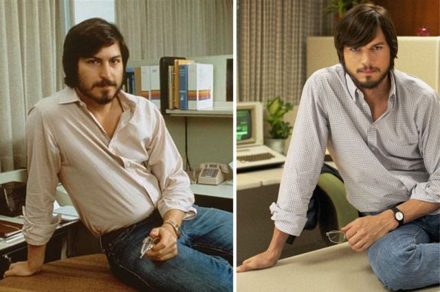 Steve Jobs and Ashton Kutcher