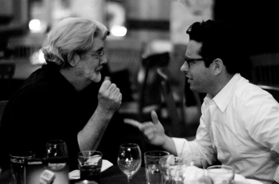 JJ Abrams en compagnie de George Lucas