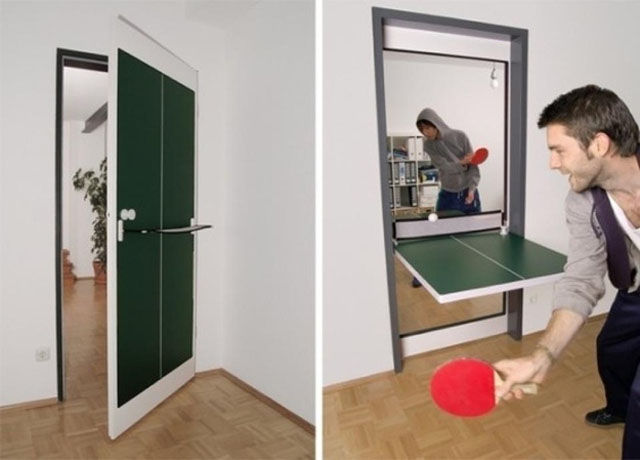 Des meubles incroyables (Une table de ping-pong / porte)