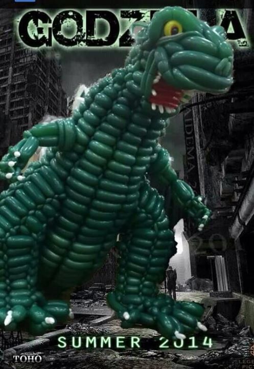 Rplique de godzilla en ballons - 20