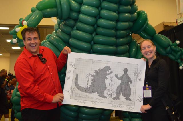 Rplique de godzilla en ballons - 9