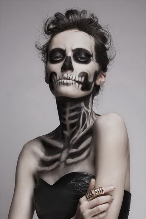 Filles maquillées pour Halloween effrayants - 13