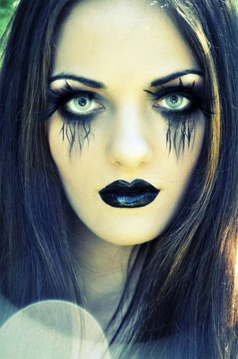 Filles maquillées pour Halloween effrayants - 16