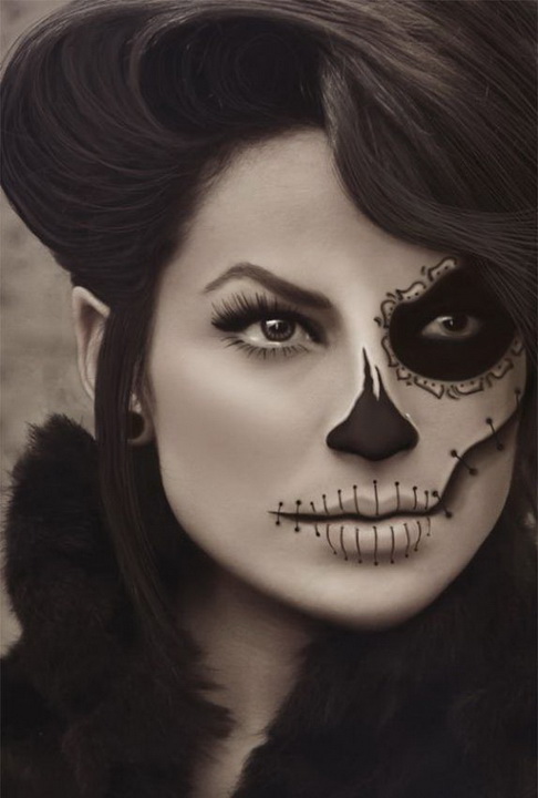 Filles maquillées pour Halloween effrayants - 2