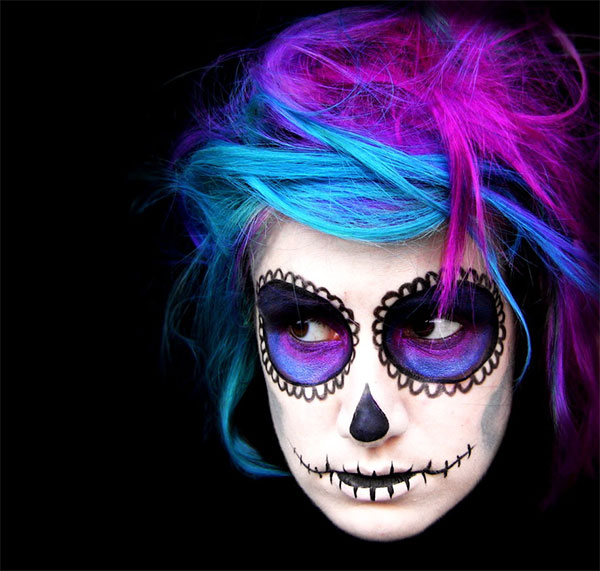 Filles maquillées pour Halloween effrayants - 5