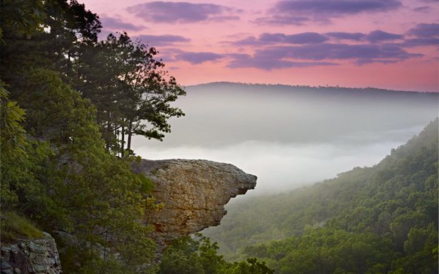 Endroits du globe qui font rêver (Hawksbill Crag, Buffalo National River, Arkansas)
