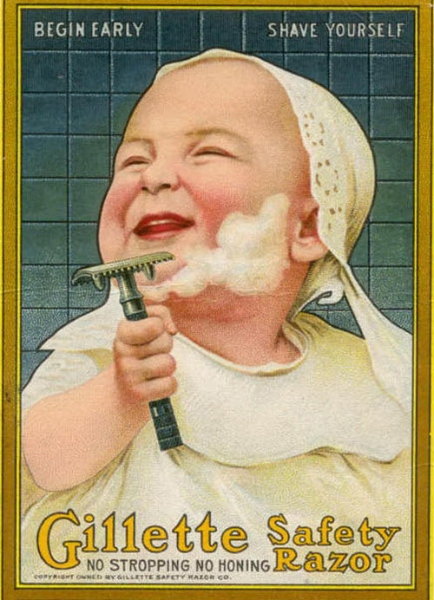 Publicits vintage (Rasoir Gillette. 
