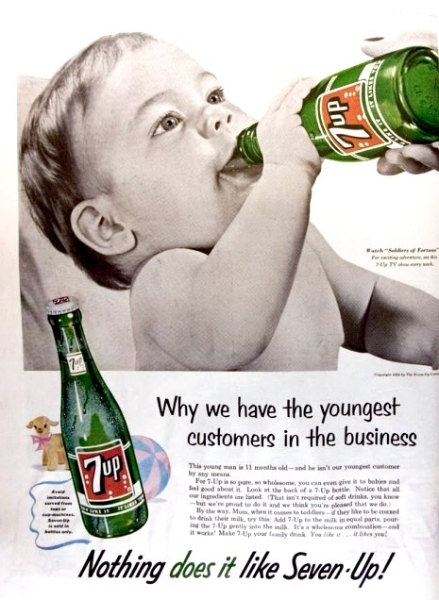 Publicits vintage (Campagne 7-Up de 1955. 